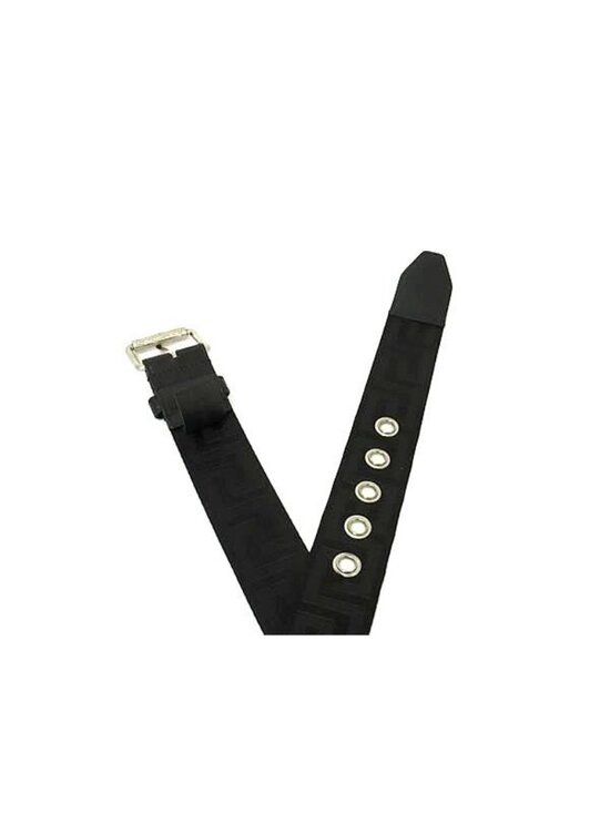 Versace Greca Nylon Canvas Silver Belt Black main image 4